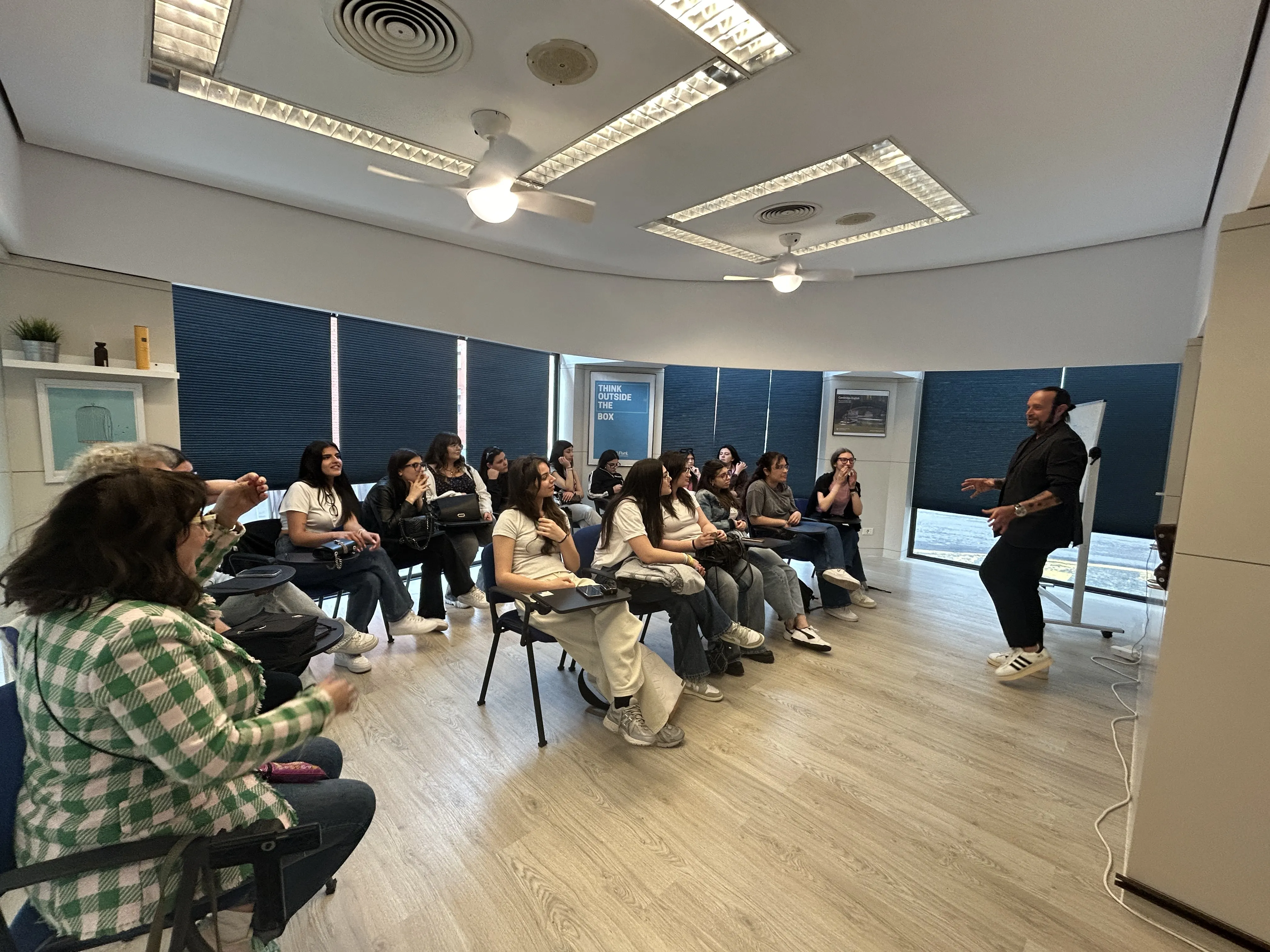 Classroom session teacher students Spain
