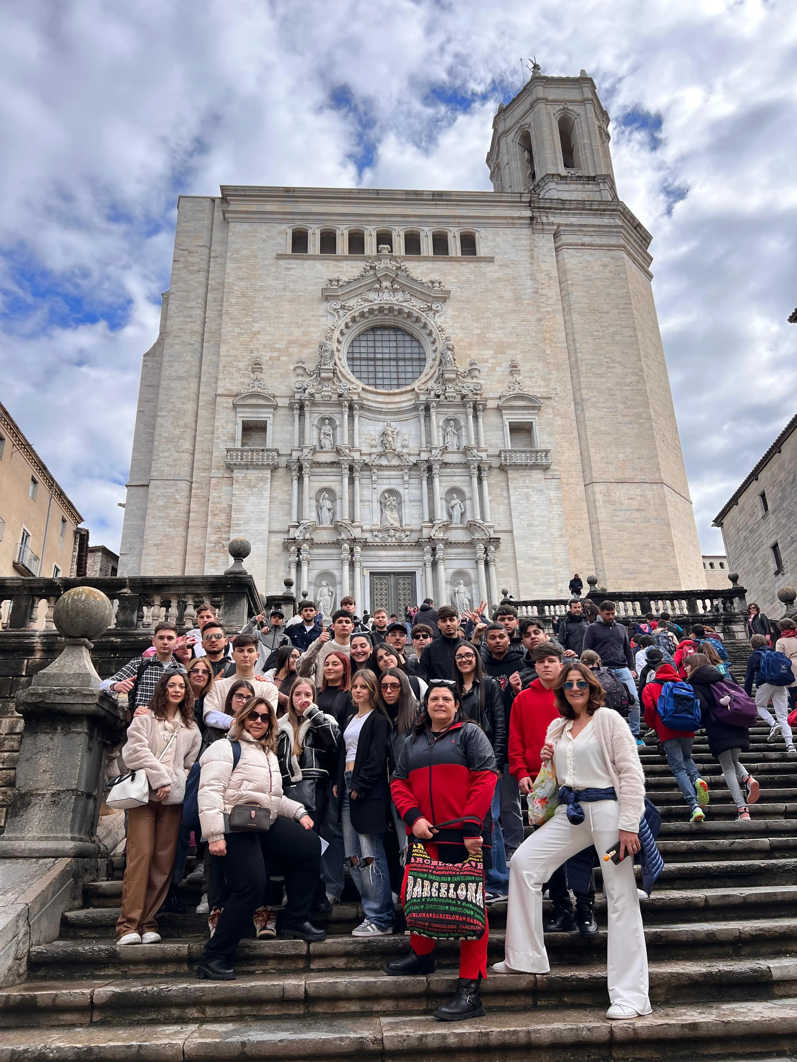 Students on cultural visit in Girona
