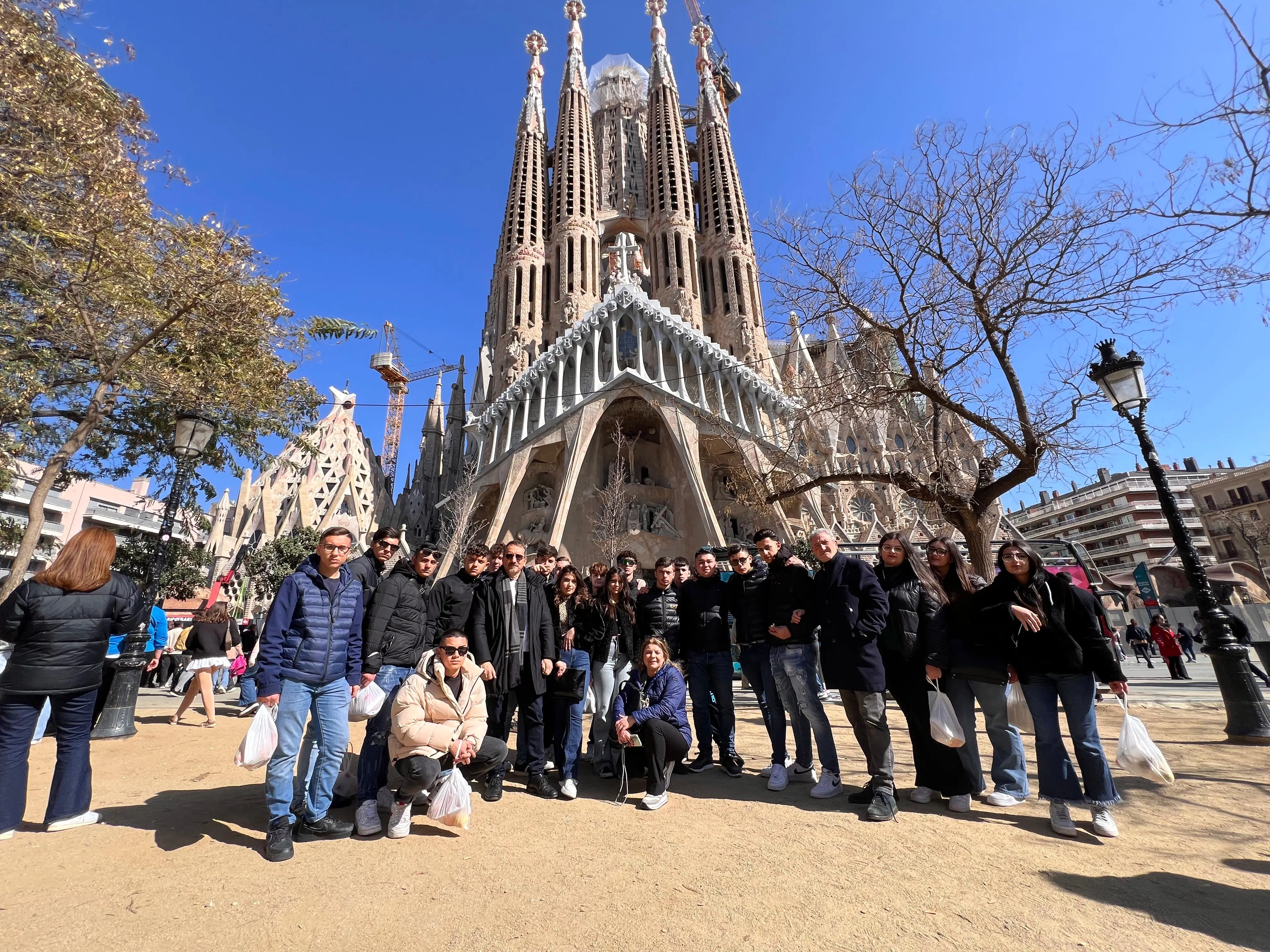 Student group at Sagrada Familia Barcelona